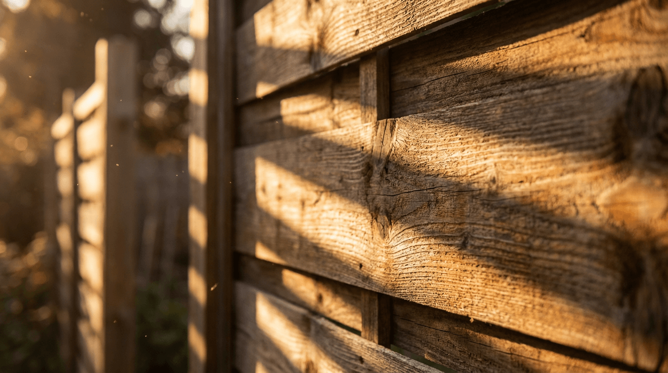 A bicycle resting against a wooden fence overlooking Lake Chiemsee